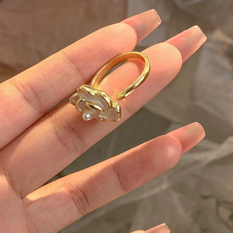 Camellia Index Finger Flower Ring