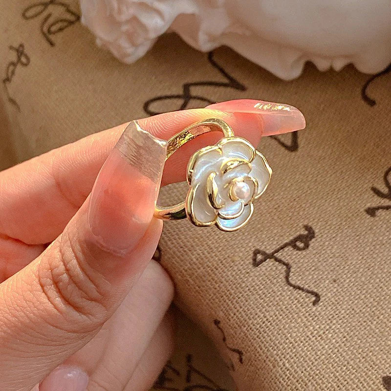 Camellia Index Finger Flower Ring